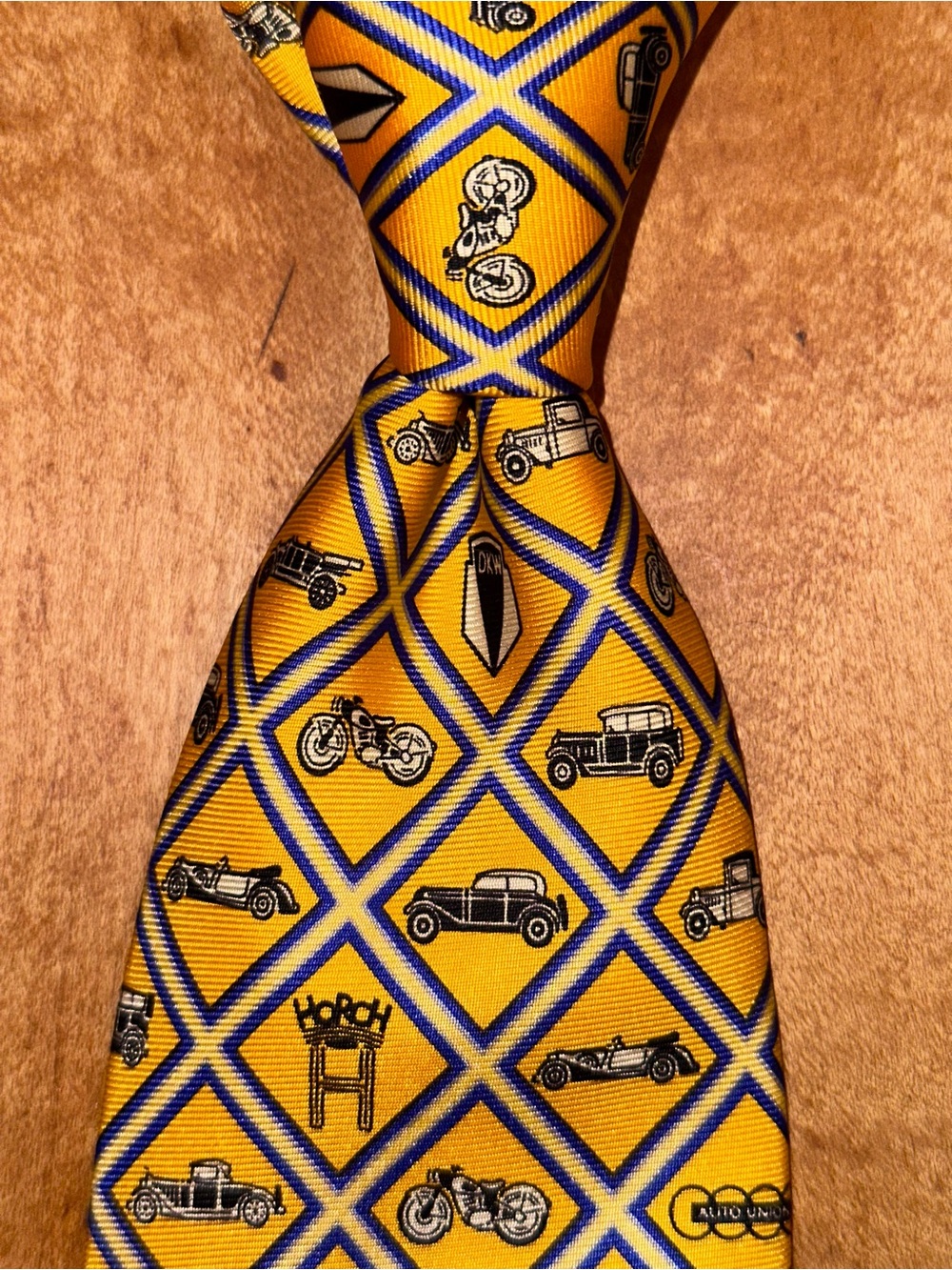 Audi automotive Auto Union tie necktie rare like new